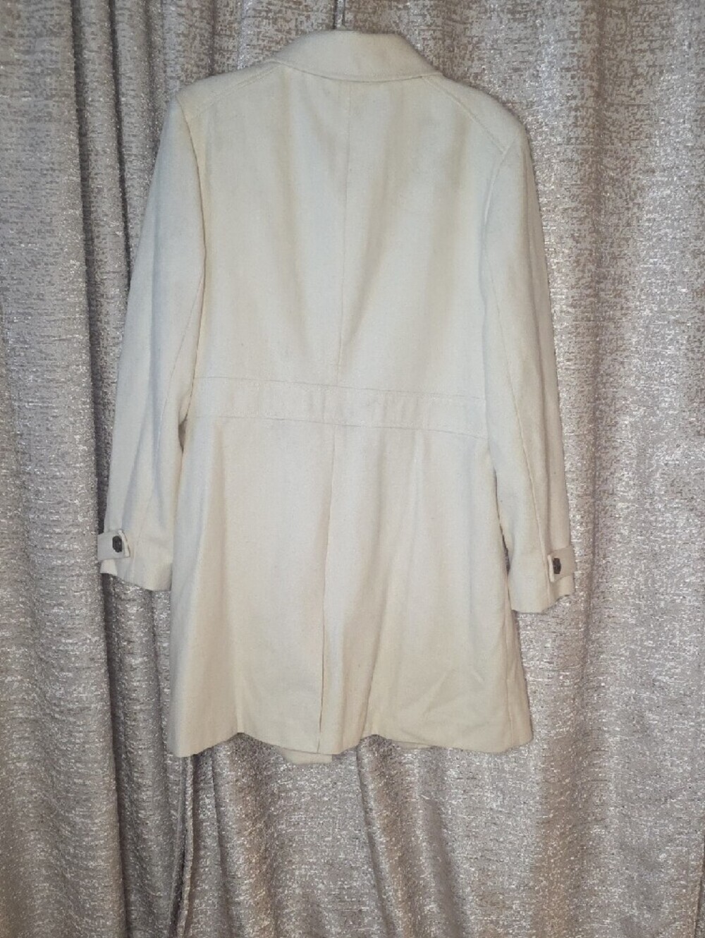 Old Navy Cream Single-Breasted Women's Pea Coat Size L - Picture 5 of 9